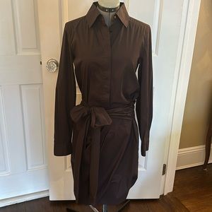 Max Mara Black Cotton Blend Dress Size 8 Made in Italy